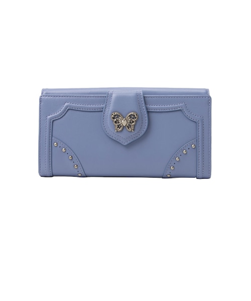 ◇ANNA SUI アナスイ 長財布 3点セット◇ フラップ式 がま口 本革 ゴールド