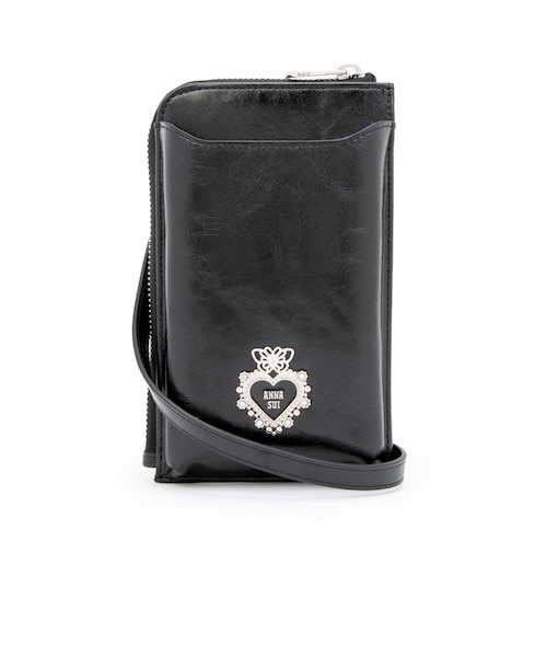 ANNA SUI スマホショルダー 黒 ラッピング付き アナスイ ANNA SUI ポピー スマホショルダー｜モノニスタの通販｜&mall