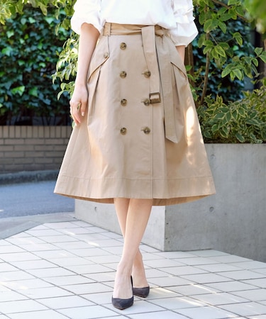 クリアツイル トレンチスカート｜ストロベリーフィールズの通販｜&mall  