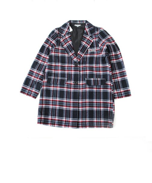 シャギーチェックチェスターコート