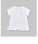 手書き 風 ロゴ チェリー プリント 裾 フリル 天竺 半袖 Tシャツ (80~130cm)