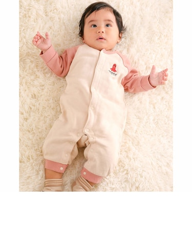 おにぎり たこさんウィンナー 長袖 ロンパース (60~80cm)