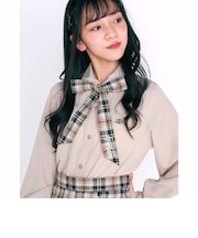 ツイル チェック柄 リボン ネクタイ