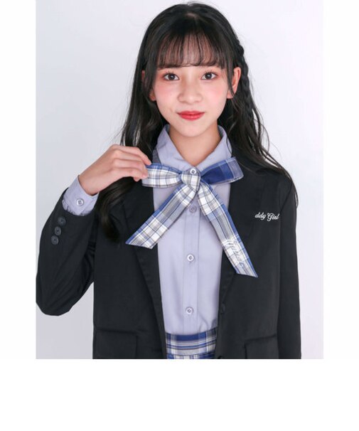 ツイル チェック柄 リボン ネクタイ