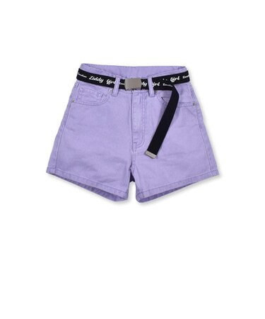 ZIDDY ロゴ入り ベルト付き カラー ショートパンツ (130~160cm)