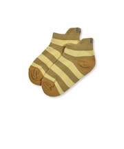 ボーダー ロゴ 刺繍 アンクル ソックス (13~24cm)