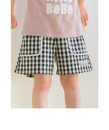 フリル ポケット 付き ギンガムチェック 柄 ショートパンツ (90~130cm)