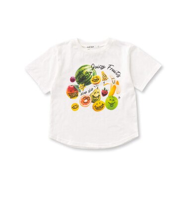 ニコニコ スマイル フルーツ 野菜 サマー Tシャツ (80~130cm)