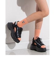 【 ニコ☆プチ 6月号 掲載 】 ロゴ テープ スニーカー サンダル (21~24cm)