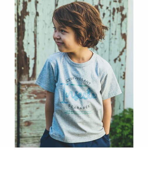 【 蓄光 プリント 】 昆虫 カブトムシ クワガタ ロゴ Tシャツ (90~150cm)