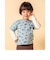 働く 車 重ね着風 総柄 天竺 Tシャツ　(80~130cm)