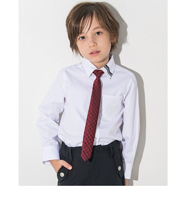 フォーマル エンブレム コットン オックス シャツ (110~160cm)