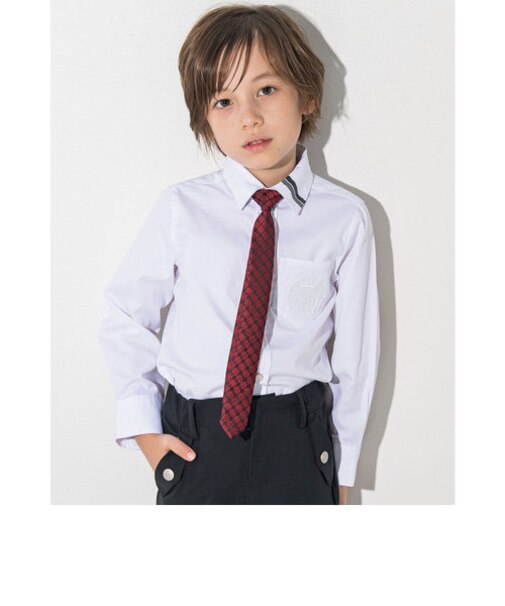 フォーマル エンブレム コットン オックス シャツ (110~160cm)
