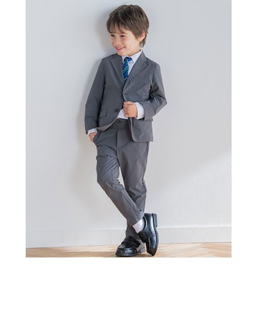 フォーマル ナイロン ストレッチ ジャケット パンツ セットアップ (110~130cm)