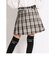 【 ニコ☆プチ 掲載 】飾り ベルト インナー パンツ 付き ラメ糸 ツイル チェック プリーツ スカパン (130~160cm)