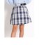 【 ニコ☆プチ 掲載 】飾り ベルト インナー パンツ 付き ラメ糸 ツイル チェック プリーツ スカパン (130~160cm)