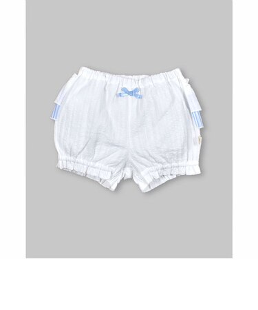 花柄 ストライプ 配色 フリル 切り替え ブルマ パンツ ベビー (70~80cm)