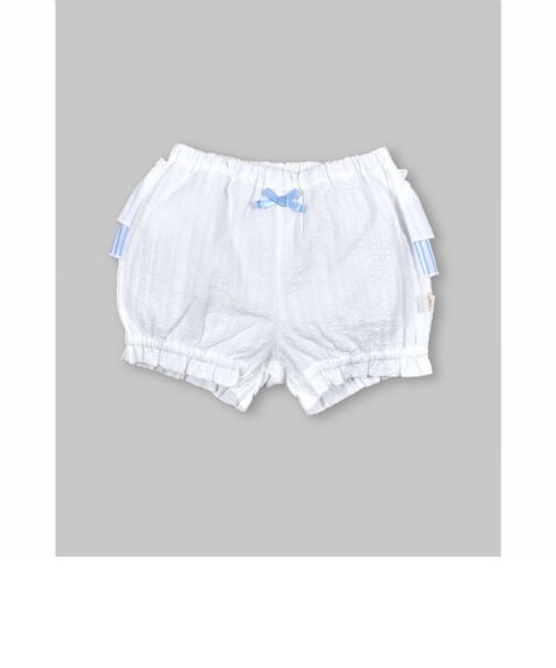 花柄 ストライプ 配色 フリル 切り替え ブルマ パンツ ベビー (70~80cm)