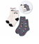 くるま 恐竜 いぬ 総柄 + ワンポイント ソックス 2点 セット (13~21cm)