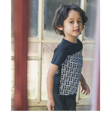 【お揃い】モノグラムドッキングTシャツ(90~150cm)