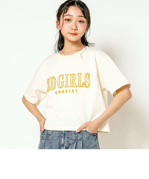 【新品タグ付き】BeBe 3点セット　Tシャツ　パンツ　綿　150 バイカラーミニ裏毛Tシャツ＋天竺ロゴプリントロンT セット(100