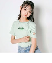 推しカラー袖ハート穴あきTシャツ(130~160cm)