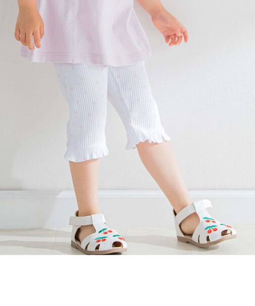 裾フリル花柄レギンス(80~120cm)