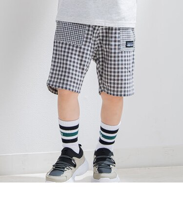 チェックorストライプ柄違いハーフパンツ(95~150cm)
