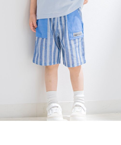 チェックorストライプ柄違いハーフパンツ(95~150cm)｜ベベ