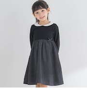 ドットプリント切替ワンピース(90~140cm)