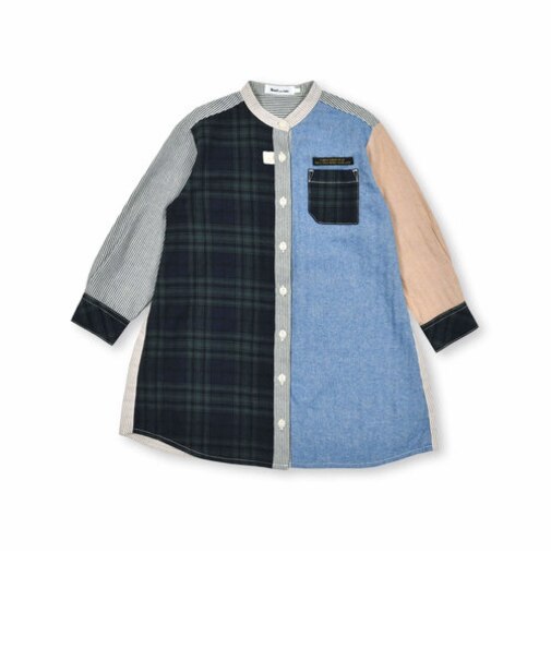 【お揃い】クレイジーパターンシャツワンピース(80~130cm)