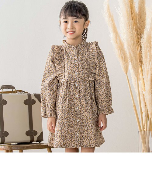 店舗限定】肩フリル花柄ワンピース(95~150cm)｜ベベ オンライン