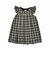 肩フリルチェック柄キラキラネックレス風刺しゅうプリーツジャンパースカート(80~130cm)