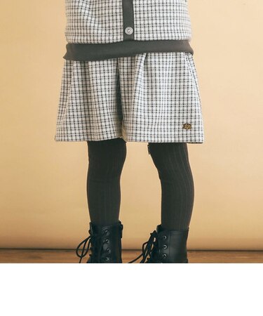 チェック柄タック入りショートパンツ(90~130cm)