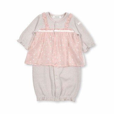 キラキラシフォンチュールドッキングロンパースベビー(50~70cm)