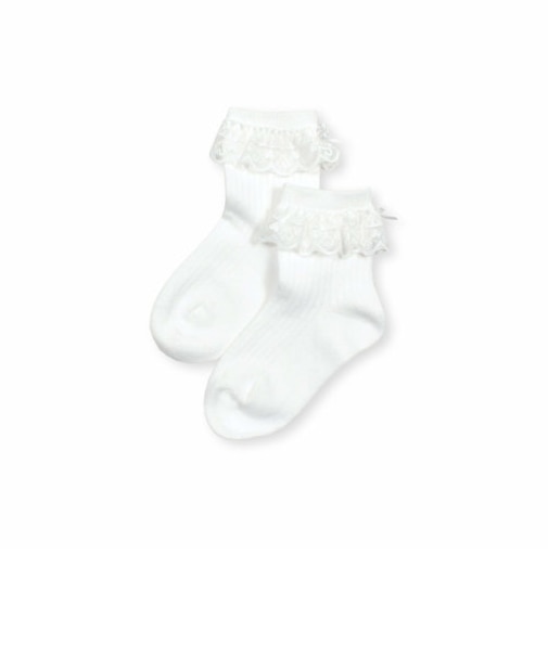 【店舗限定】ハート柄レースリボンソックス(15~24cm)