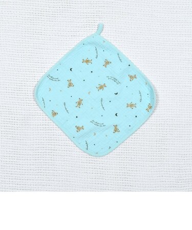 ガーゼクマプリントハンドタオル