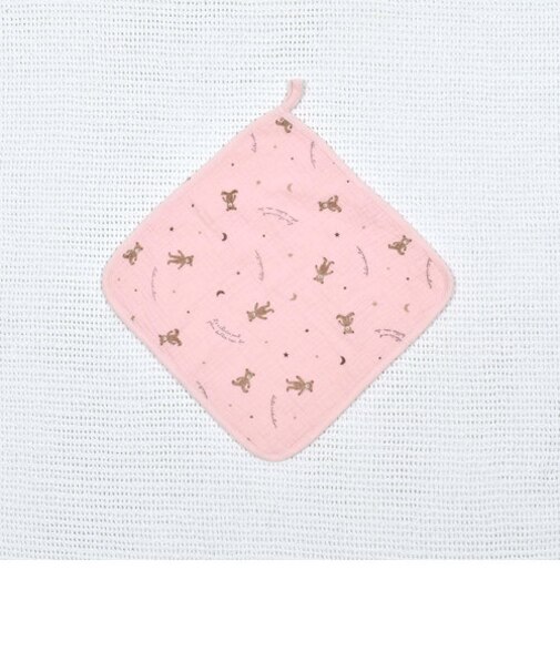 ガーゼクマプリントハンドタオル