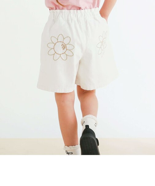 おしりモチーフ刺しゅうデニムショートパンツ(90~130cm)