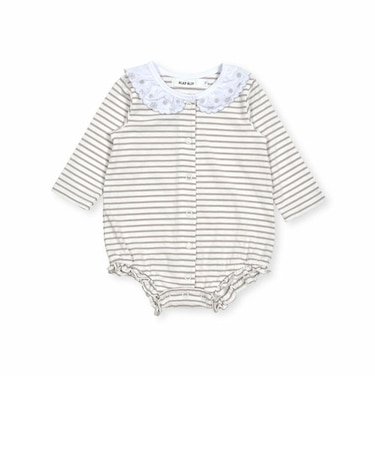 スカラップ縁刺しゅう襟付きボディミニベビー(70~80cm)