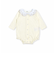 スカラップ縁刺しゅう襟付きボディミニベビー(70~80cm)