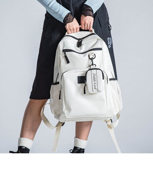 ニコ☆プチ 掲載 】カラビナ付きポーチ+クッション材内ポケット付き