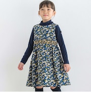 【お揃い】シャツコールフラワープリントワンピース(90~150cm)
