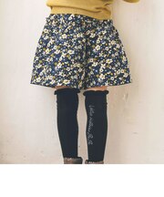 【お揃い】シャツコールフラワープリントキュロット(90~150cm)