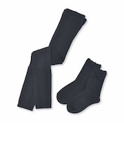 ケーブル編みレギンス+リボンソックスSET(80~140cm)