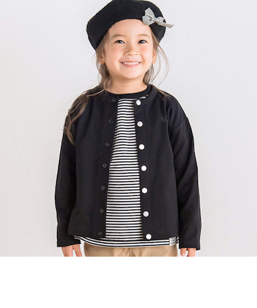 【WEB限定/スララク】ずっと一軍！スナップボタンカーディガン(100~160cm)