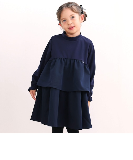 【店舗限定】無地orチェック 柄違いワンピース(95~150cm)
