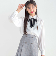 リボンタイ付きブラウス(130~160cm)