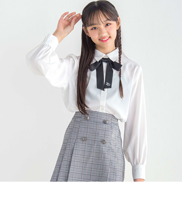 リボンタイ付きブラウス(130~160cm)