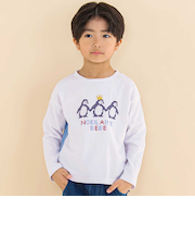 天竺切り替えビットペンギンプリントTシャツ(80~130cm)